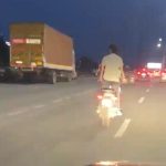 गाजियाबाद में ‘स्टंटबाज़’ बाइकर ने उड़ाए कानून के परखच्चे! NH-9 पर मौत से खेलता रहा युवक