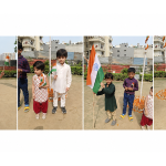 ऑफिसर सिटी-2 में बच्चों ने बिखेरे देशभक्ति के रंग, स्वतंत्रता दिवस पर तिरंगे को दी सलामी