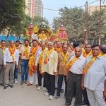 राजनगर एक्सटेंशन में निकली महाराजा अग्रसेन जयंती 2.0 की भव्य शोभायात्रा